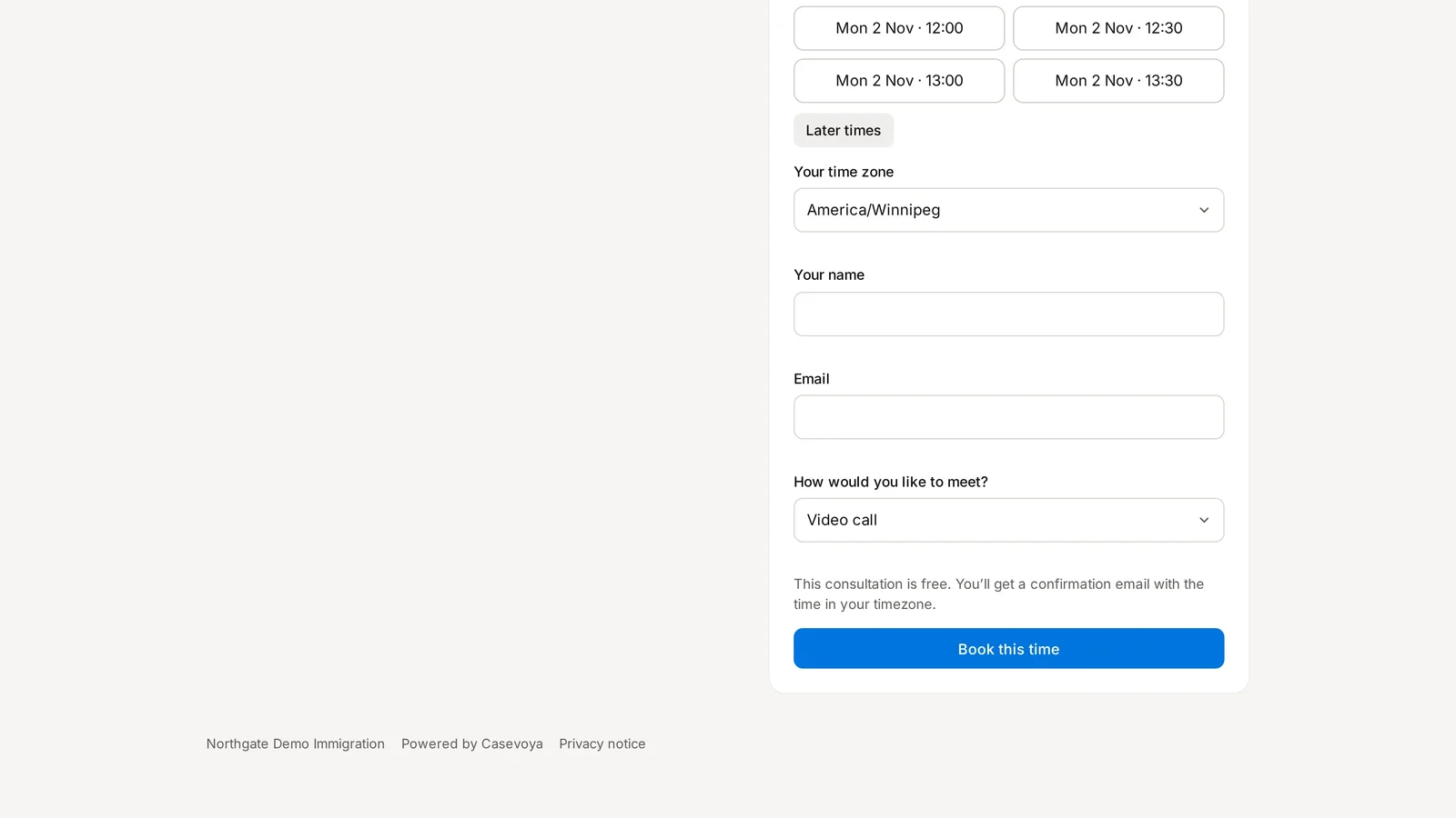 Screen: Footer