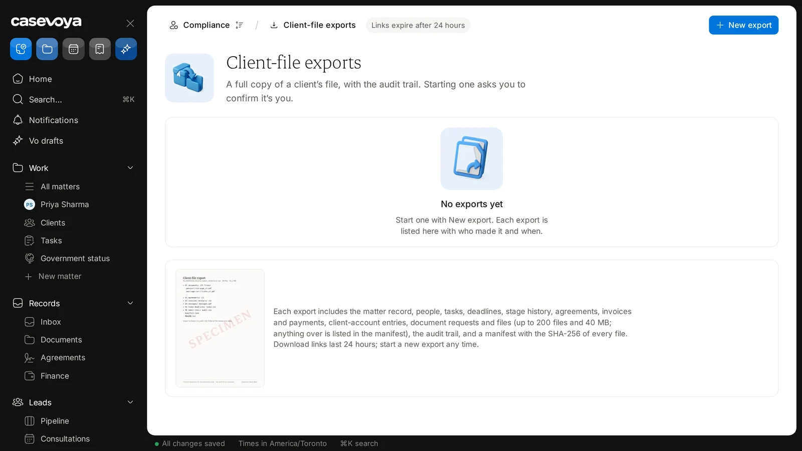 Screen: Empty list