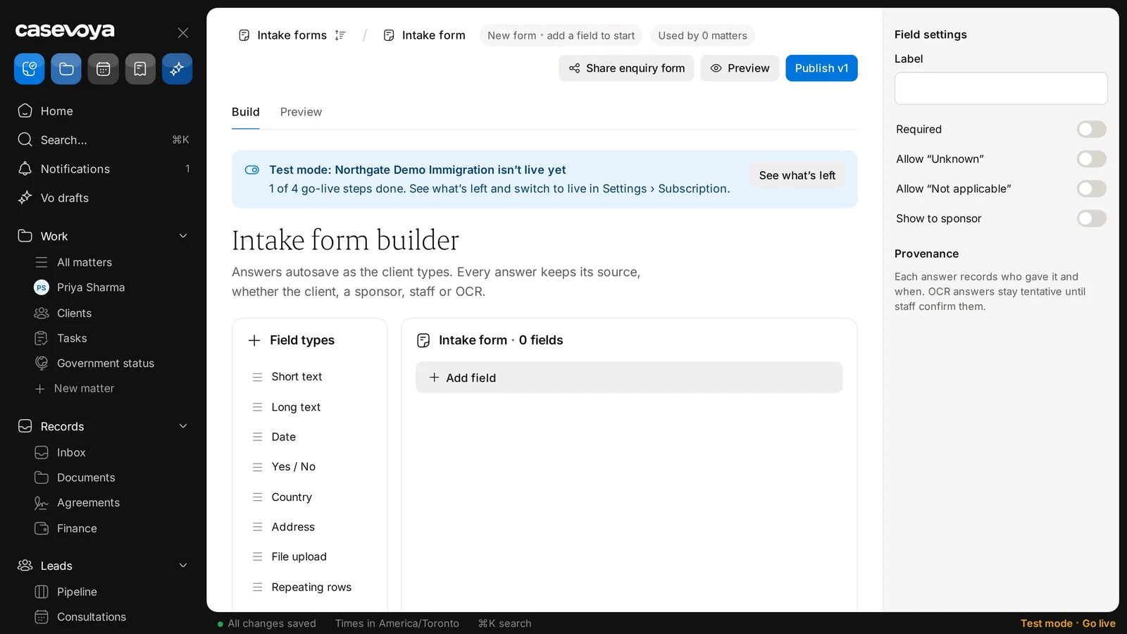 Screen: Add field